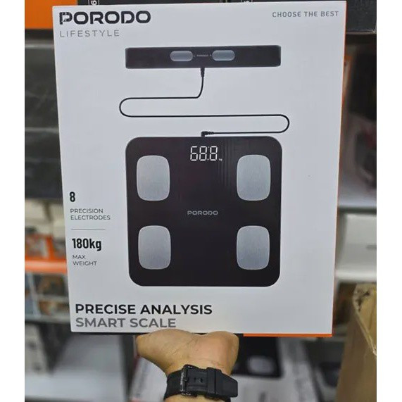 ترازو و آنالیزور هوشمند بدن Porodo مدل PDLFST089BK