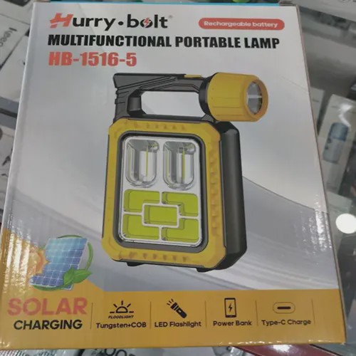 چراغ قوه خورشیدی و پاور بانک Hurry Bolt مدل HB-1516-5