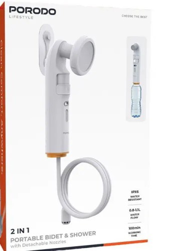 خودشور و دوش شارژی پرودو Porodo Portable Bidet ، Shower with Detachable Nozzles PDLFSTPB55