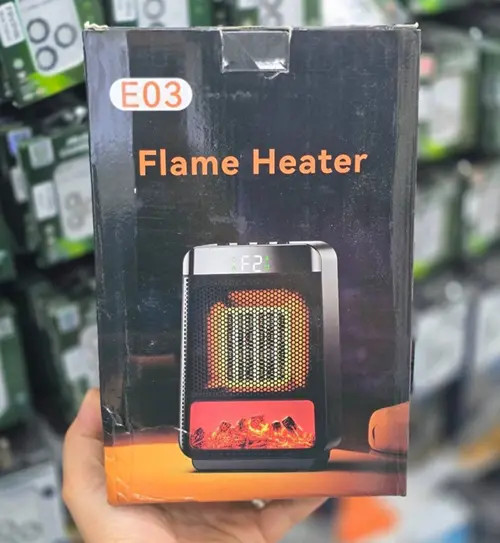 هیتر سرامیکی رومیزی با طرح شومینه سه بعدی (Flame Heater)